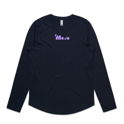 Womens Curve Long-sleeve - Purple Logo Thumbnail
